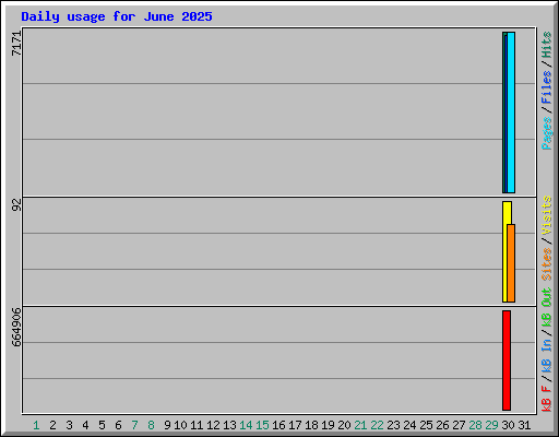 Daily usage for June 2025