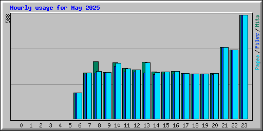 Hourly usage for May 2025